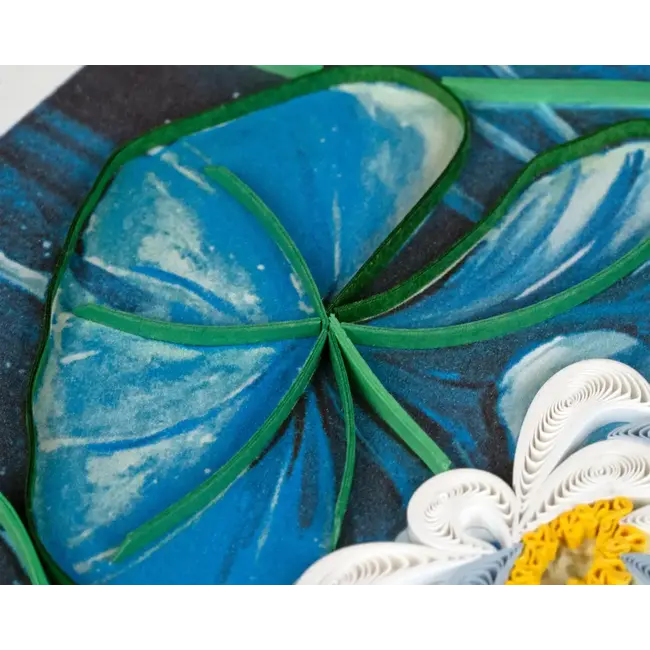 Quilled Card - Lotus Pond
