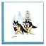 Quilled Card - Sled Dogs