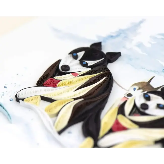 Quilled Card - Sled Dogs