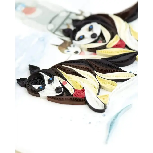 Quilling Card - Sled Dogs