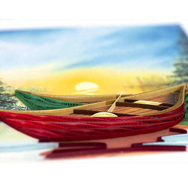 Quilling Card - River Canoes