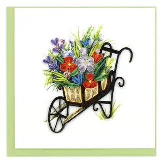 Vietnam Quilled Card - Wheelbarrow Garden