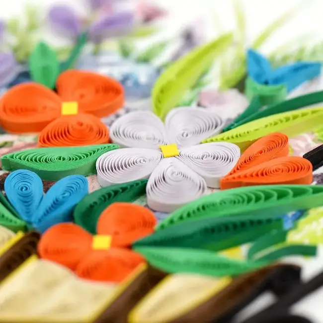 Quilling Card - Wheelbarrow Garden