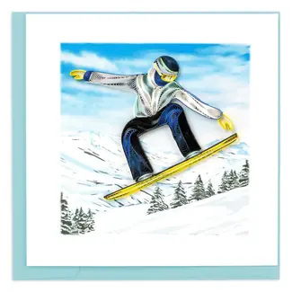 Vietnam Quilling Card - Snowboarder