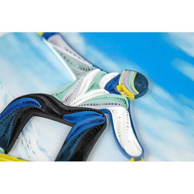 Quilled Card - Snowboarder