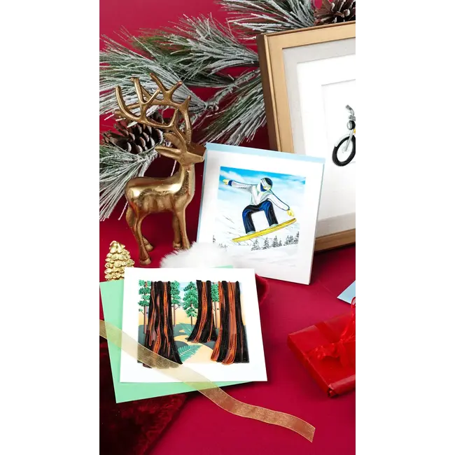 Quilling Card - Snowboarder