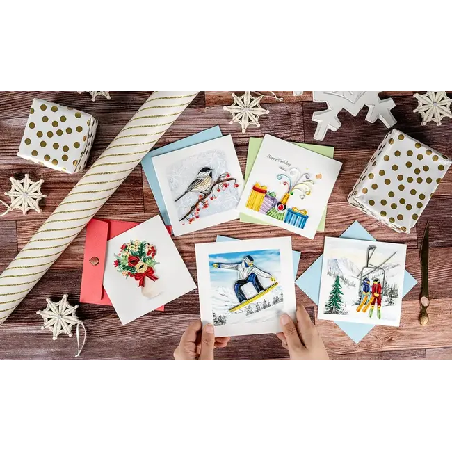 Quilling Card - Snowboarder