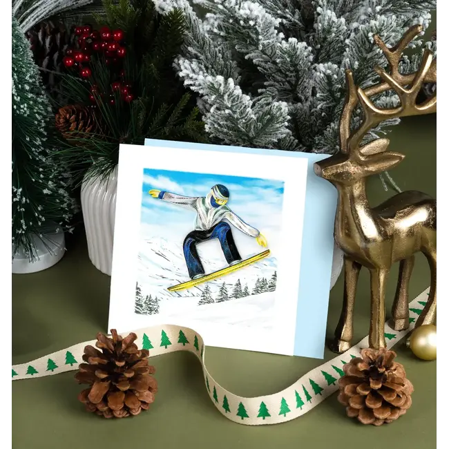 Quilling Card - Snowboarder