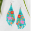 Beaded Flower Fringe Earrings