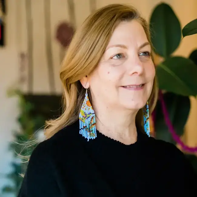 Hummingbird in Flight Fringe Earrings