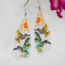 Hummingbird in Flight Fringe Earrings