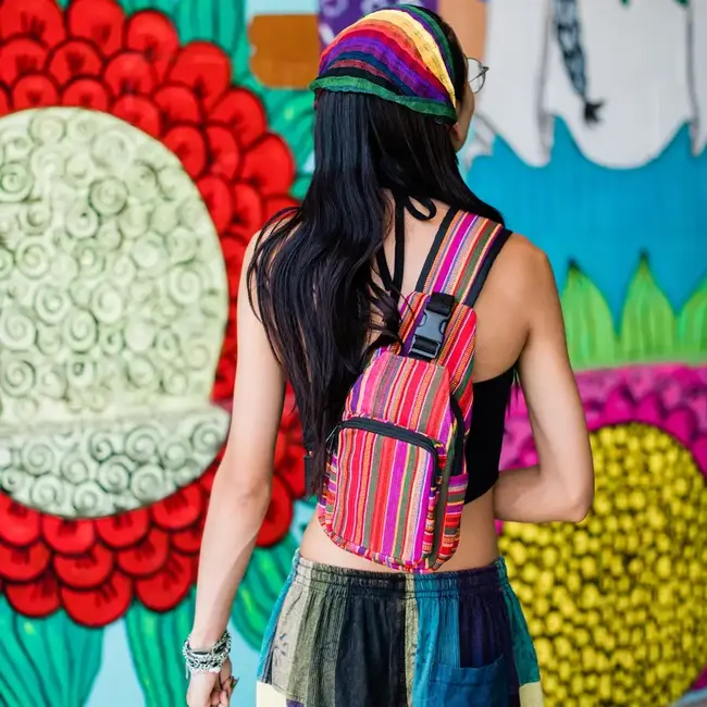 Ikat Harp Crossbody Bag