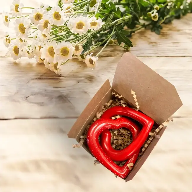 Entwined Red Hearts Soapstone