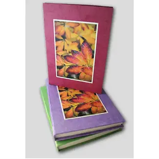 Nepal Orange & Gold Leaf Journal - Large
