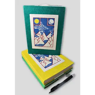 Nepal Lokta Paper Journal - Mountain Scene Large