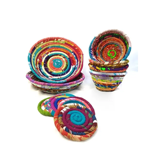 Upcycled Sari Coil trivet