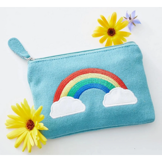 Vietnam Felt Coin Purse - Rainbow