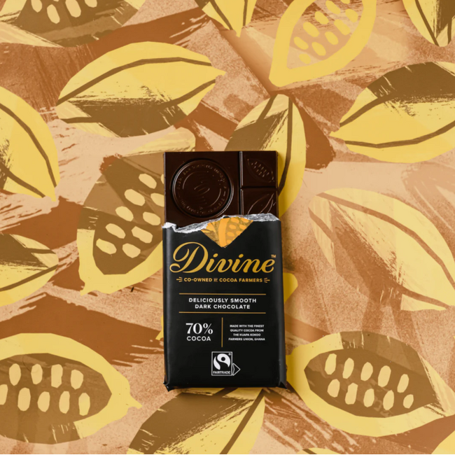 Divine 70% Dark Chocolate Bar 85g