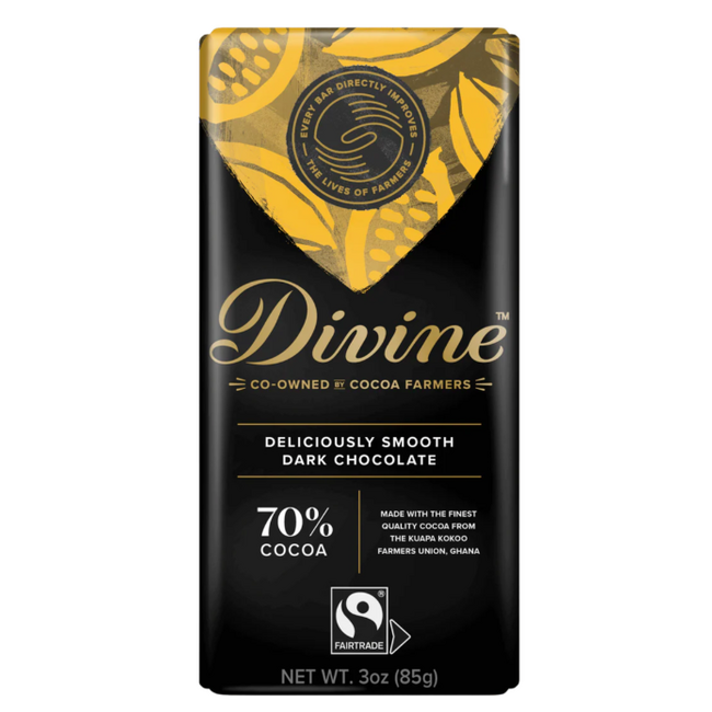 Divine Chocolate Bar 85g Dark 70%