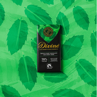 Ghana Divine Chocolate Bar 85g Mint Crisp Dark 70%