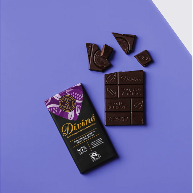Divine 85% Dark Chocolate Bar 85g