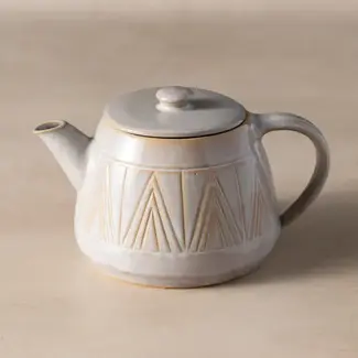 Nepal Tea Pot - Ceramic Mountain Peaks