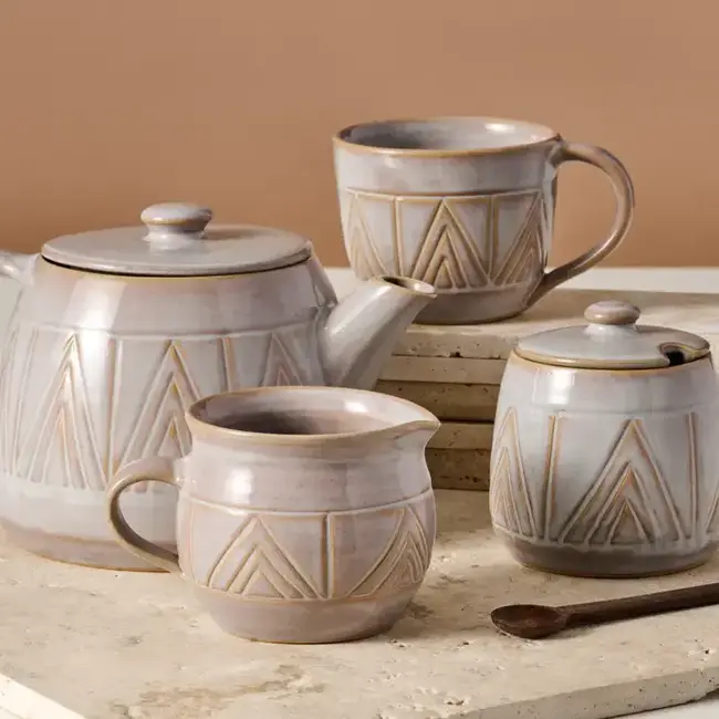 Tea Pot - Ceramic Mountain Peaks