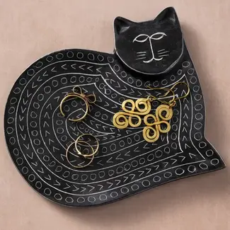 Kenya Ring Dish - Soapstone Giza Kitty