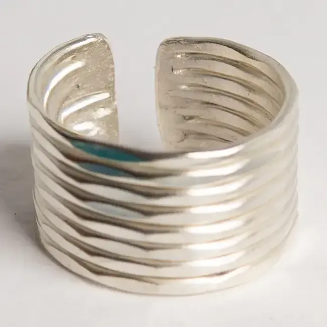 Ring - Brass Stacked Column