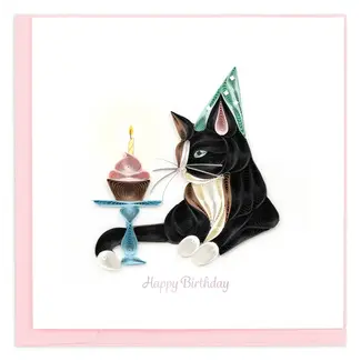 Vietnam Quilled Card - Birthday Cat