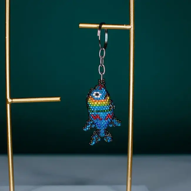 Fish Beaded Keychain