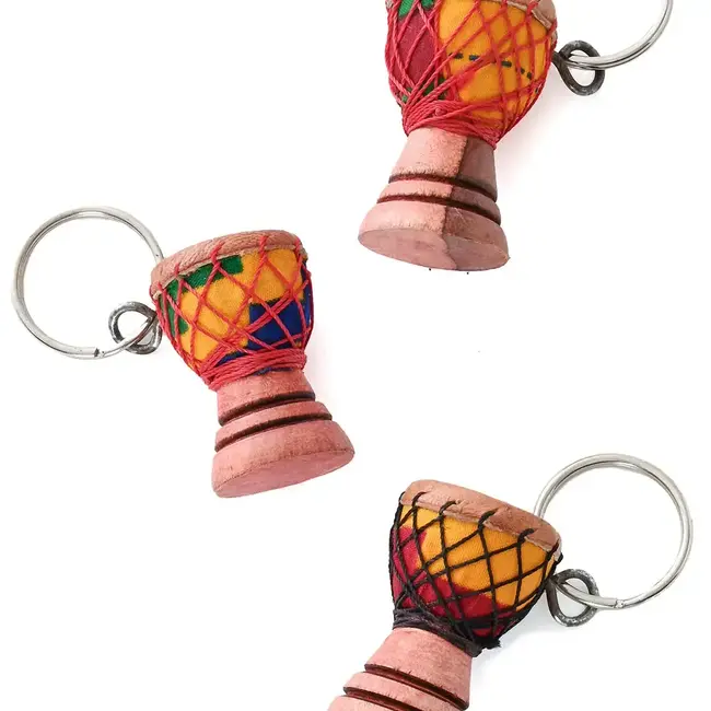 Tiny Djembe Drum Keychain