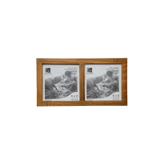 Pakistan Photo Frame - Duo Natural Red Oak Striped (6x6)