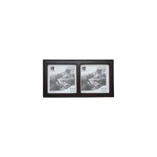 Pakistan Photo Frame - Duo Dark Red Oak Etched (6x6)