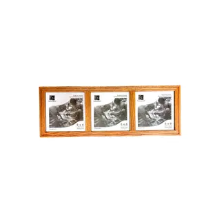 Pakistan Photo Frame - Trio Natural Red Oak Etched Wood (6x6)