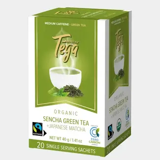 Sri Lanka Tega Organic Tea - Sencha Green Tea with Japanese Matcha 20ct