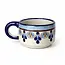 Hand-Painted Ceramic Cortado Cup - Blue