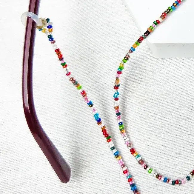 Eyeglass Chain - Multi-Coloured Seed Bead
