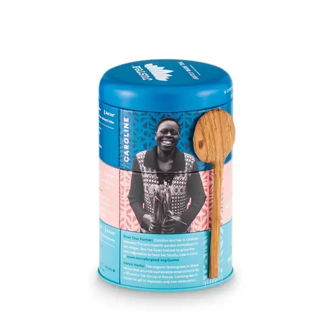 JusTea - Herbal Tea Trio Tin & Spoon