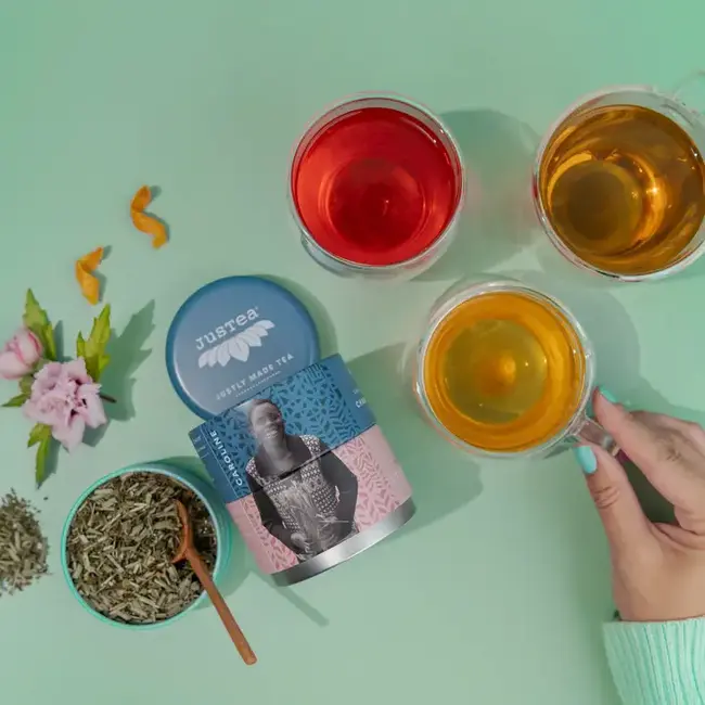 JusTea - Herbal Tea Trio Tin & Spoon