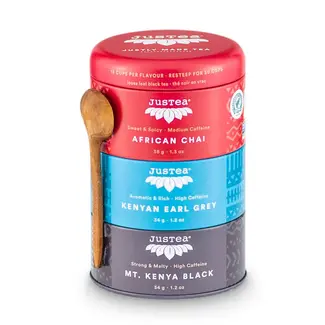 Kenya JusTea - Black Tea Trio Tin & Spoon