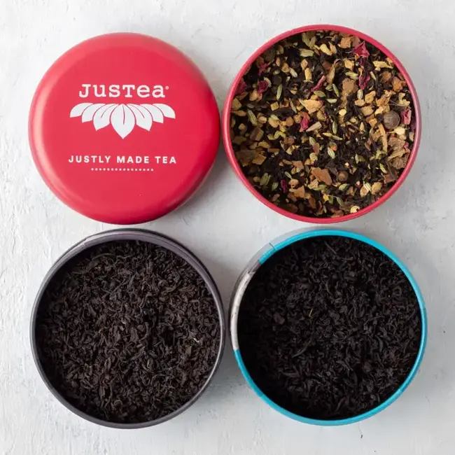 JusTea - Black Tea Trio Tin & Spoon