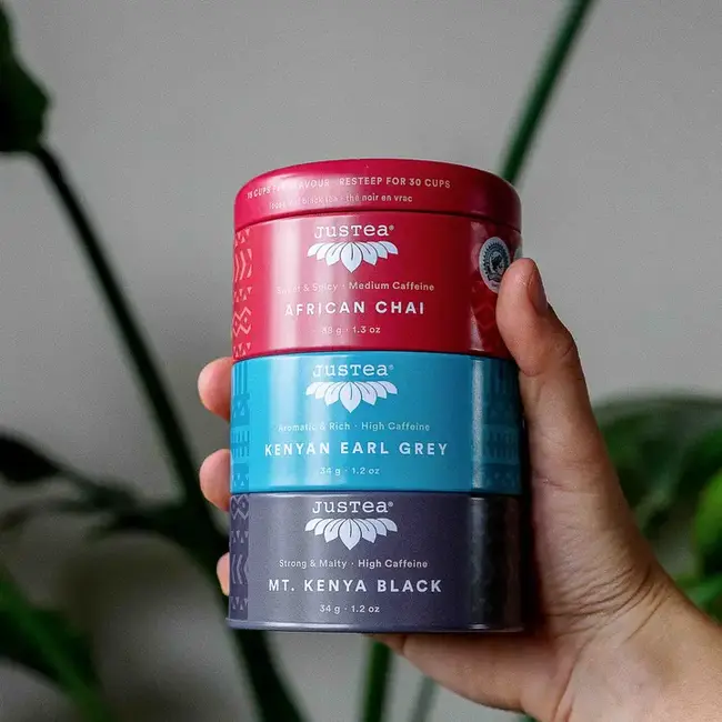 JusTea - Black Tea Trio Tin & Spoon