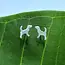 Earrings  - Tiny Dog Studs Sterling Silver