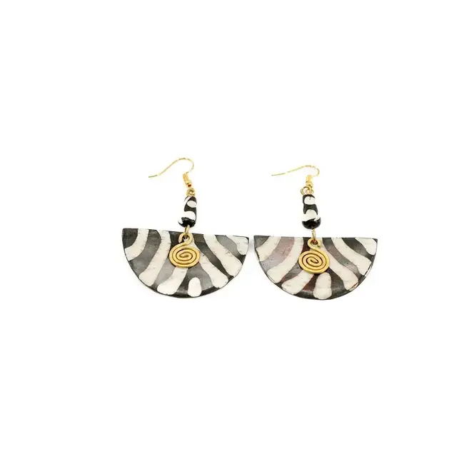Bone & Brass Earrings