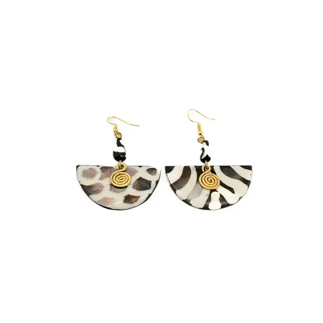 Bone & Brass Earrings