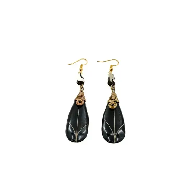 Bone & Brass Earrings