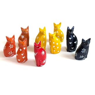 Kenya Soapstone Cats 6 cm