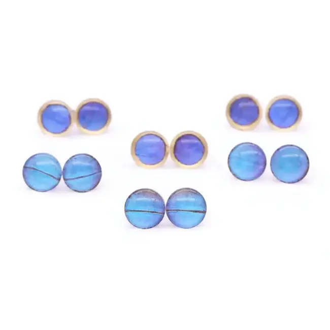 Butterfly Jewelry Blue Morpho Stud Earrings