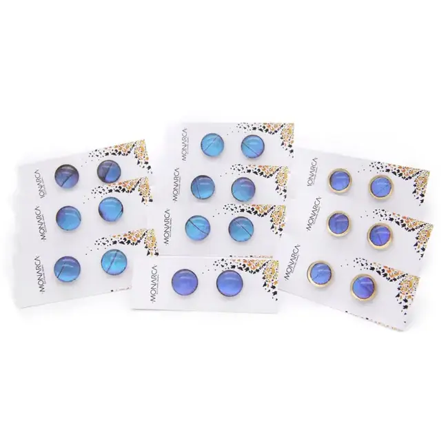 Butterfly Jewelry Blue Morpho Stud Earrings